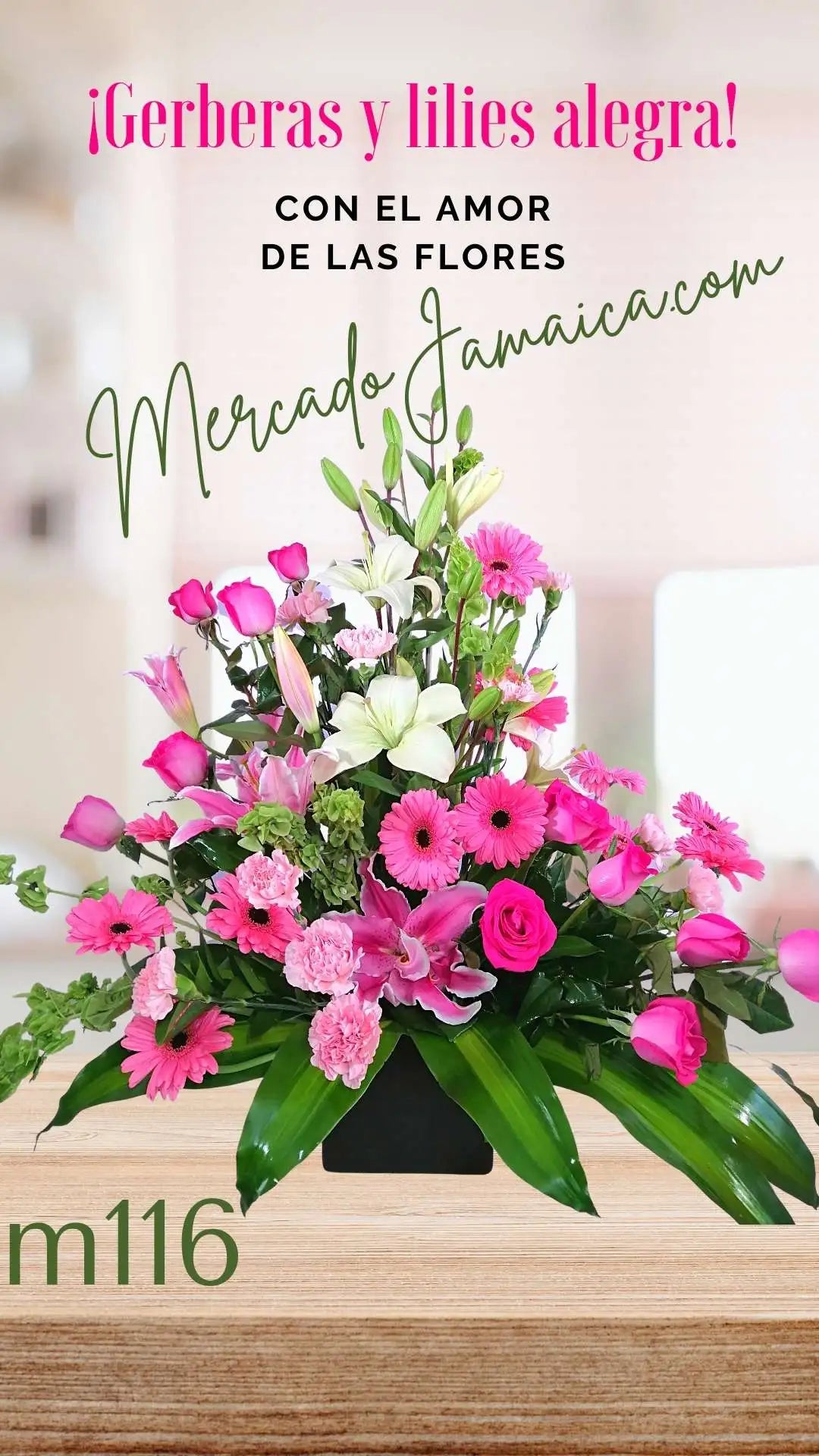 Arreglo Gerberas, Rosas y Lilies a Domicilio CDMX