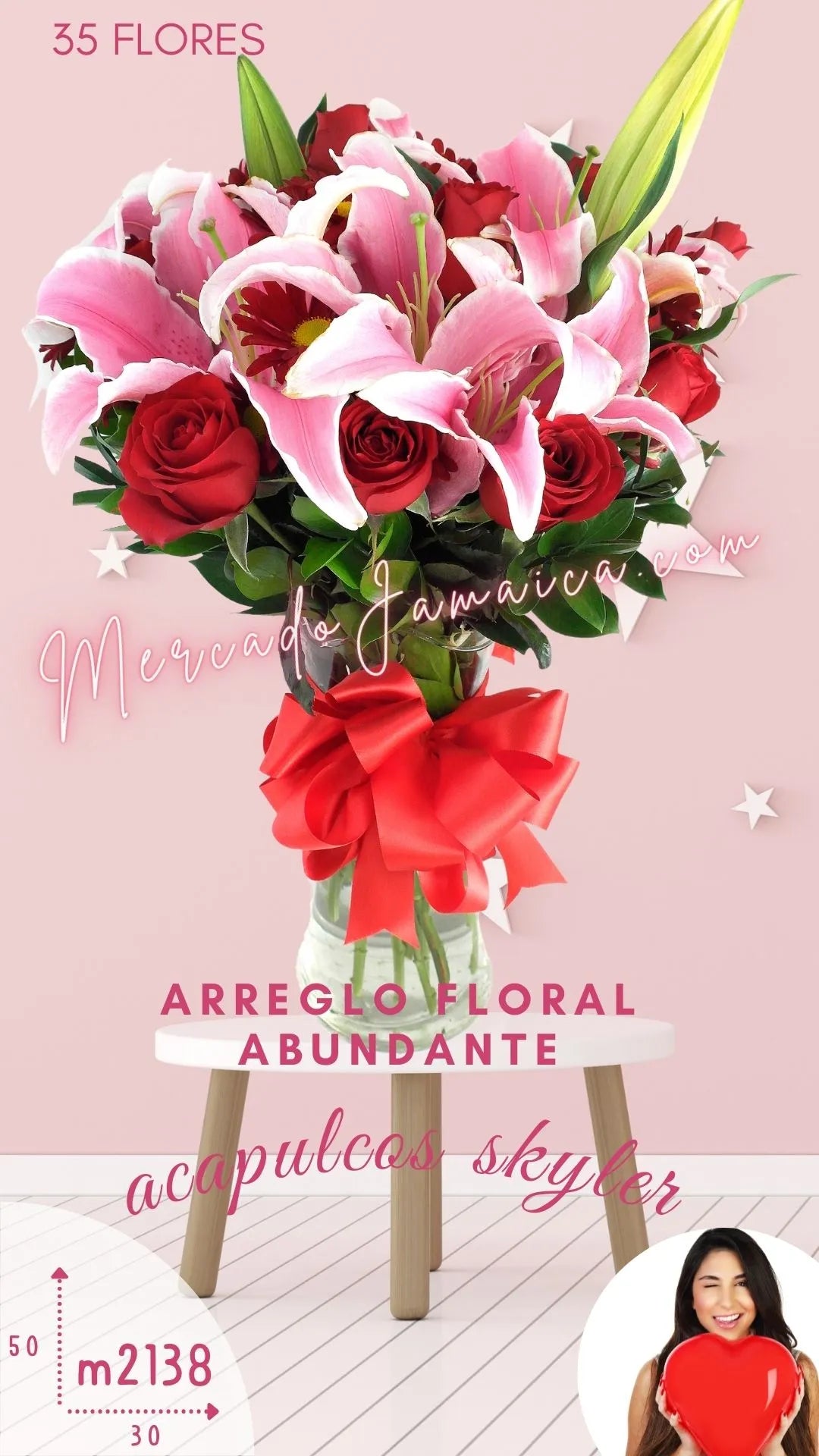 Arreglo Skyler: Lirios, Rosas y Margaritas CDMX