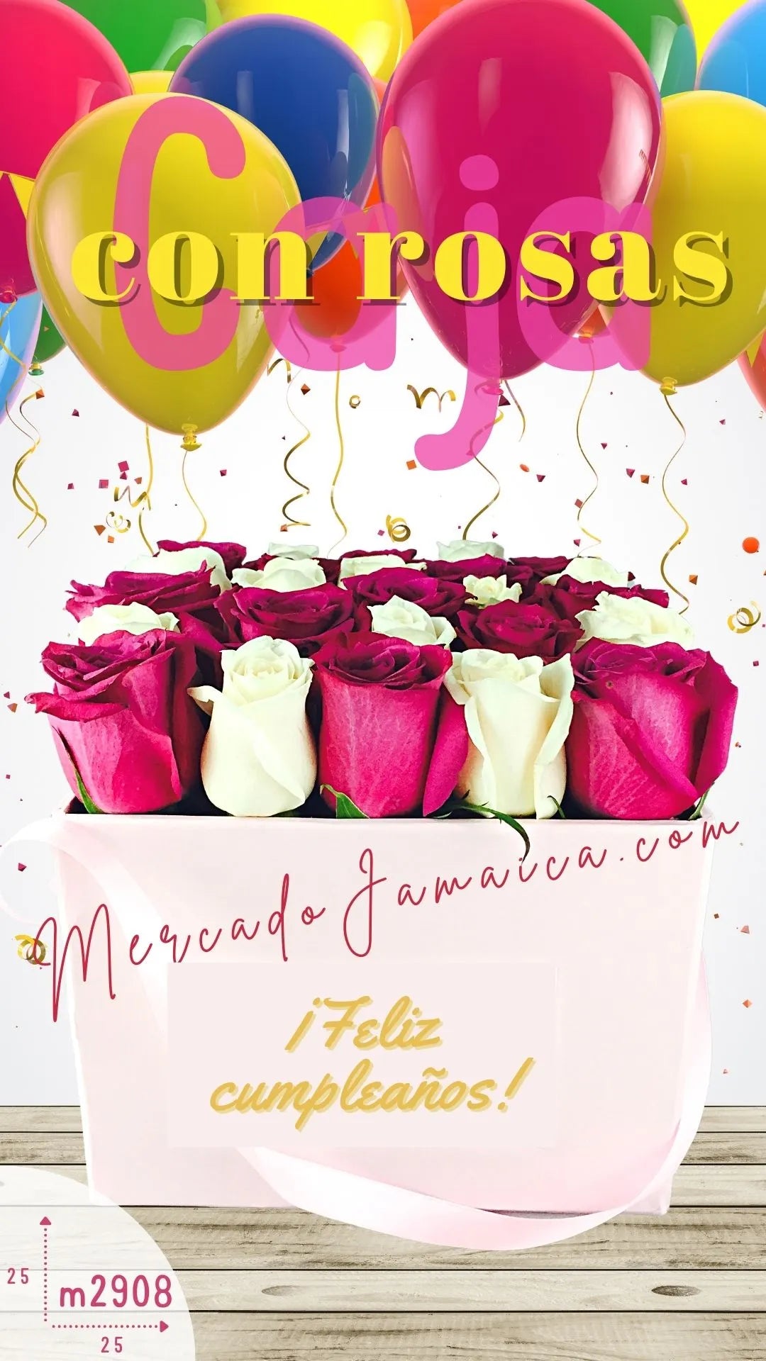 Caja 24 Rosas Morado y Crema a Domicilio CDMX