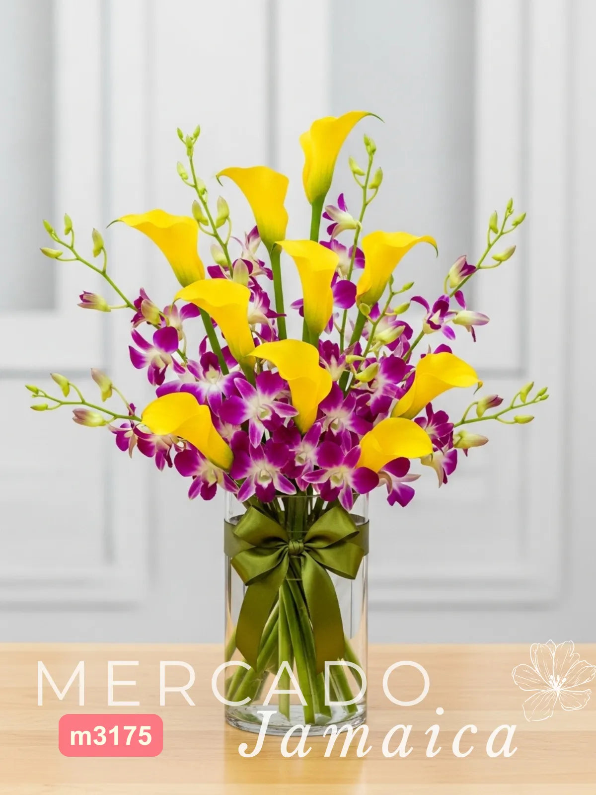20 Callas Amarillas y 10 Orquídeas Lila CDMX