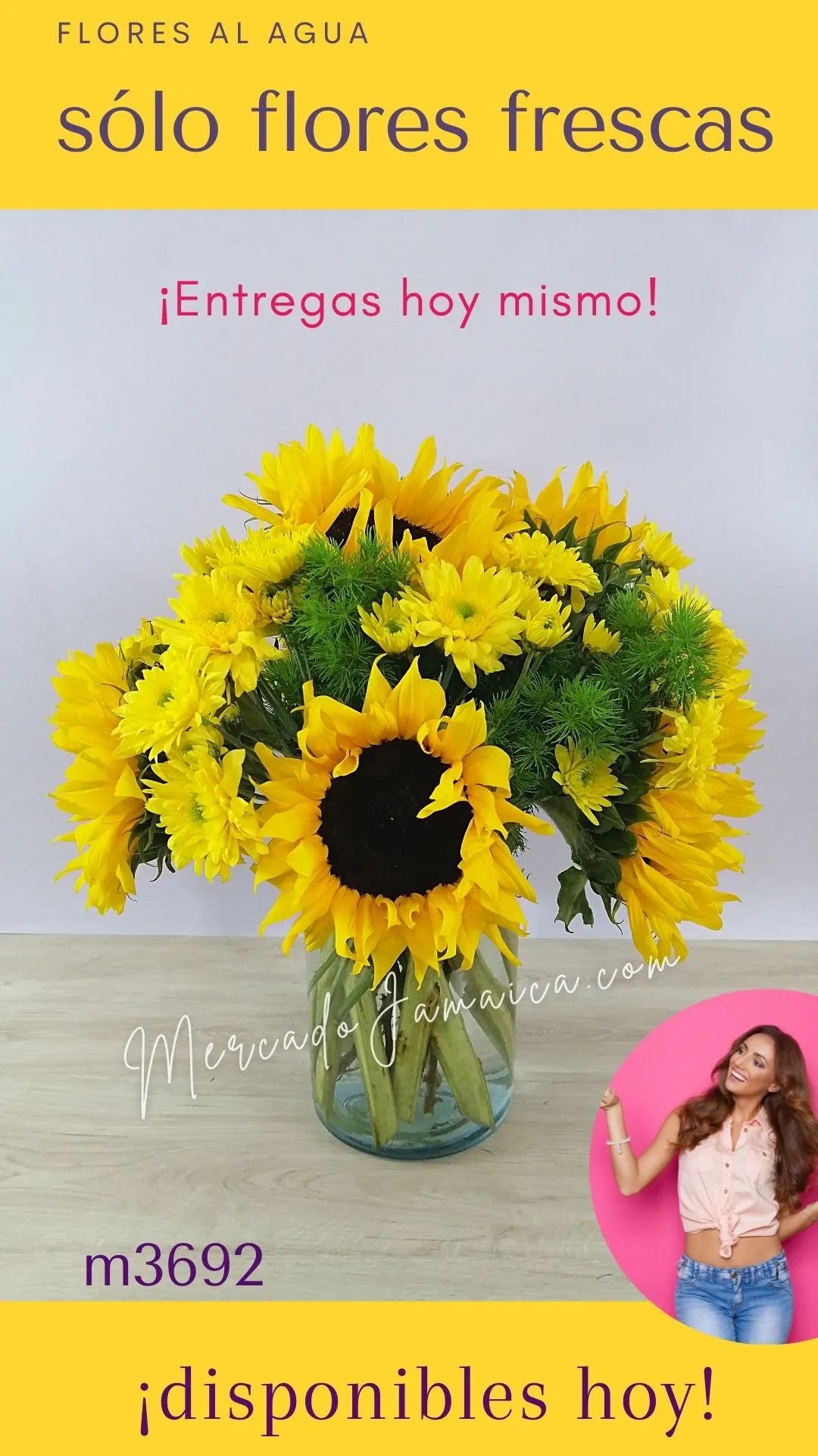 Arreglo 8 Girasoles y Margaritas a Domicilio CDMX