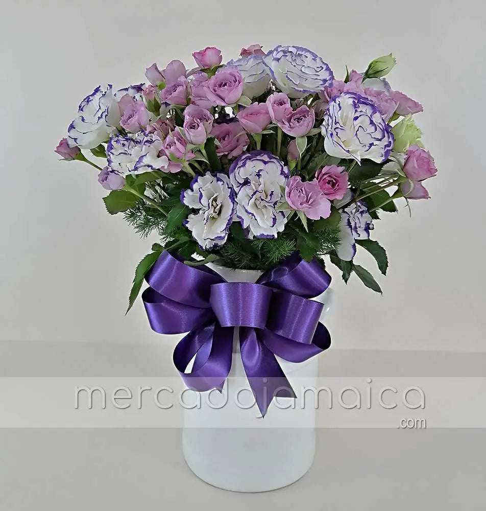 Arreglo Mini Rosas y Lisianthus Morados CDMX