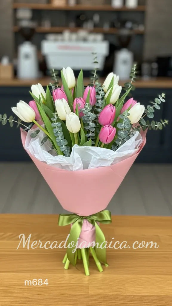 Ramo 20 Tulipanes Rosa CDMX a Domicilio