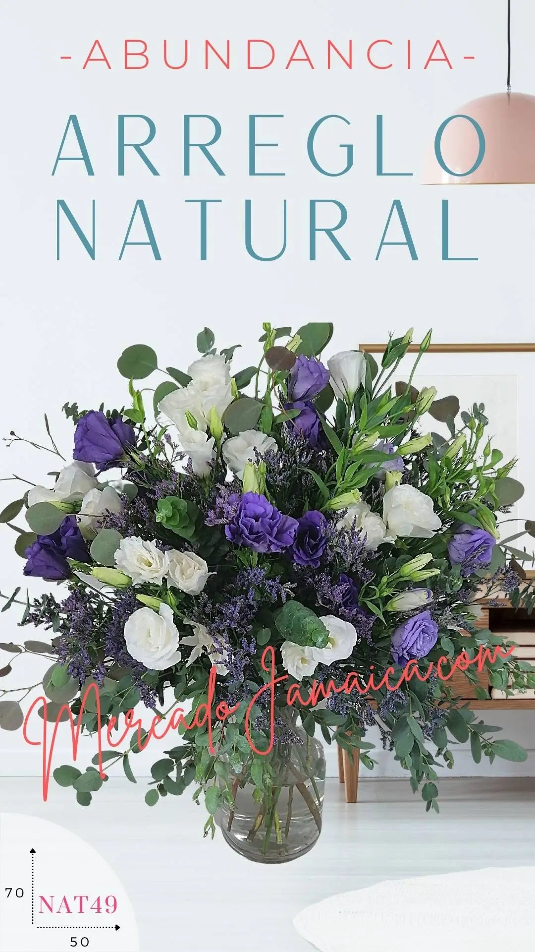 Arreglo de Lisianthus Morado y Blanco CDMX