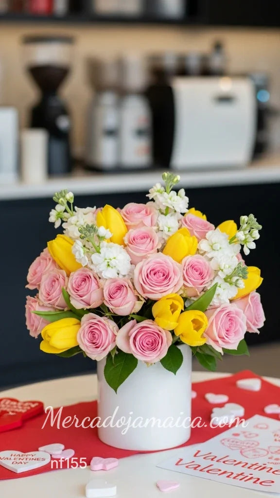 Arreglo 18 Rosas y Tulipanes Amarillos CDMX