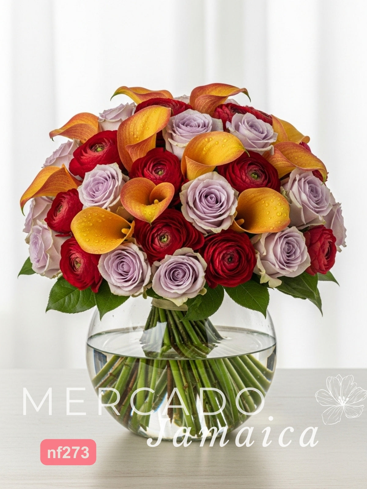 Arreglo Rosas Amnesia, Callas y Ranúnculos CDMX