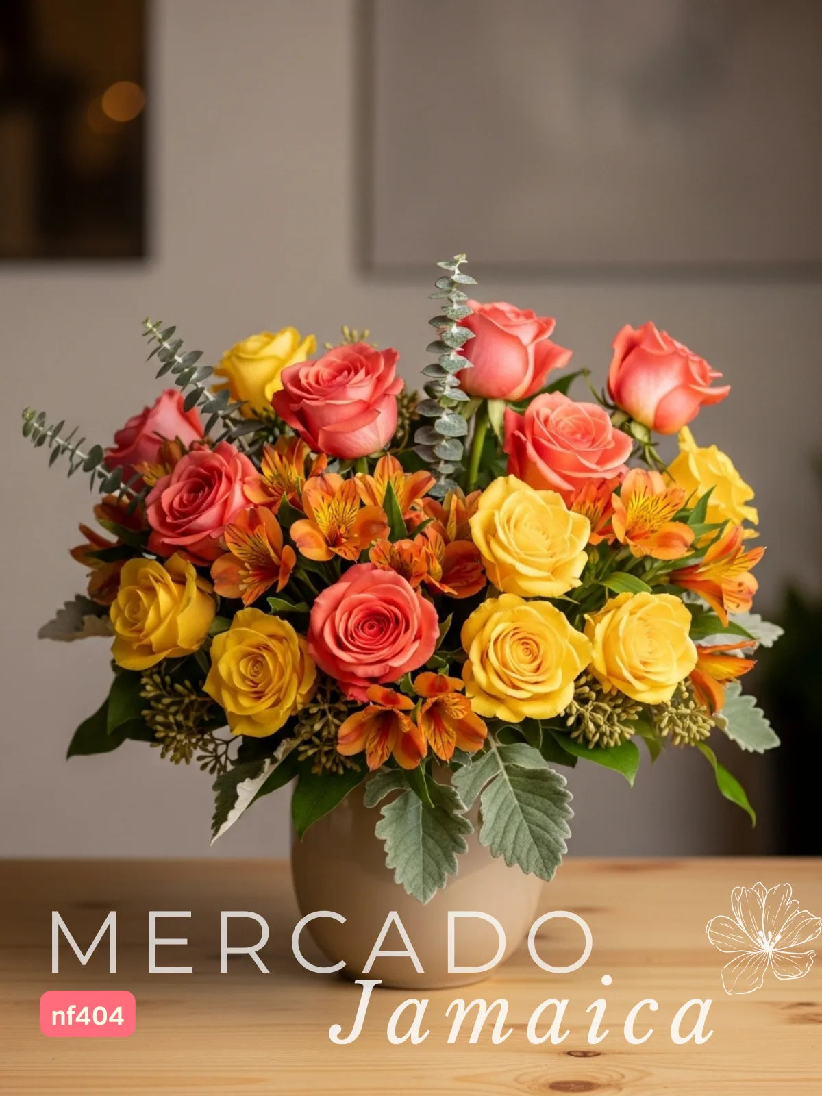 Arreglo 24 Rosas Naranja y Amarillas CDMX