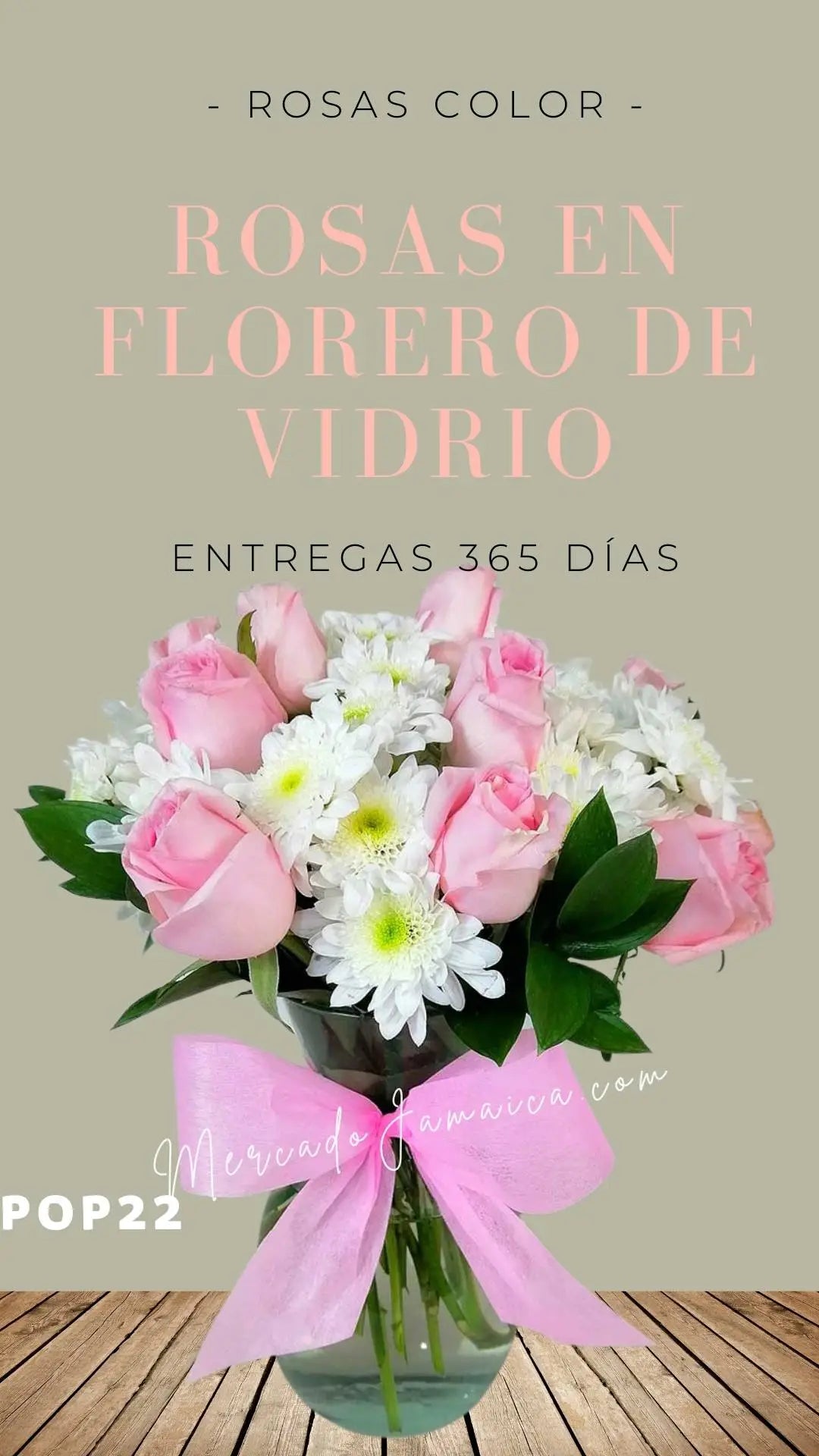 Arreglo 12 Rosas Rosa y Margaritas CDMX